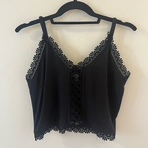 BKE Black Lace-Trim Camisole